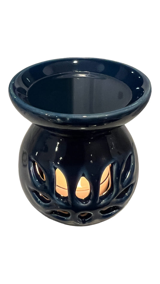 Blue Lotus Ceramic Tea Light Wax Burner