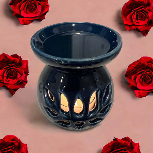 Blue Lotus Ceramic Tea Light Wax Burner