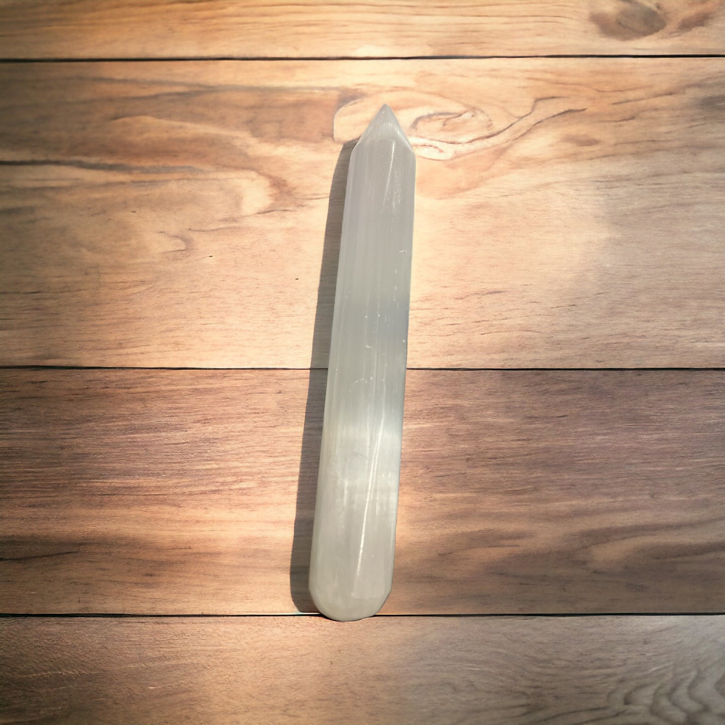 Pointed Selenite Wand 15 cm | Crystals Lover Gift Idea | Massage Wand | Meditation Wand | Reiki Energy | Healing Crystal